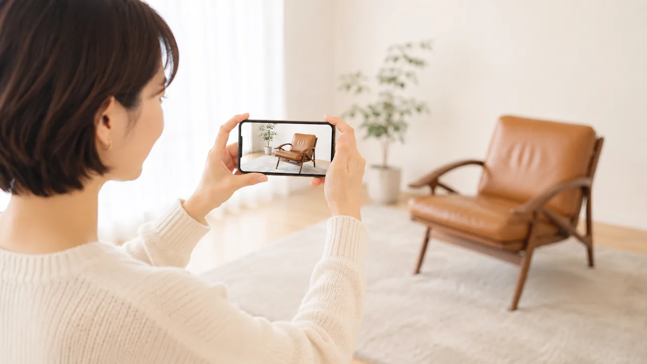 スマートフォンで家具を撮影してお問い合わせ